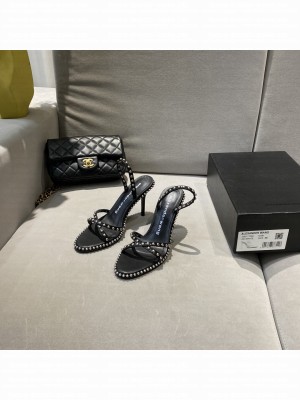 Alexander Wang Black leather 105mm stud-detail sandals