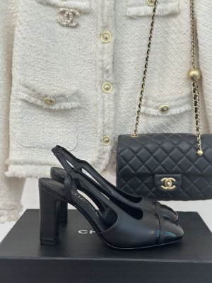 Chanel Suede & Metallic Calfskin Slingback Pumps 2024 04