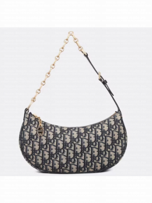 CD LOUNGE BAG Blue Dior Oblique Jacquard M22626T