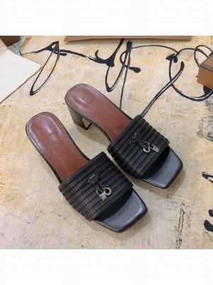 Loro Piana Sprightly Charms Sandals Lambskin 2022 Collection,Black