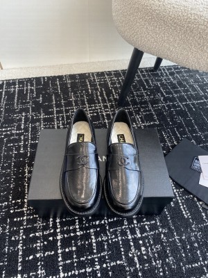 Chanel Calfskin &  CC Logo Moccasins Black Loafer 2024