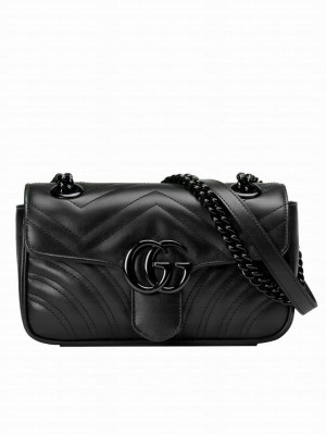 Gucci GG Marmont Quilted Mini Bag Black