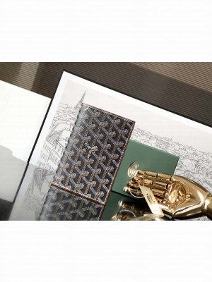 Goyard Grenelle Passport Cover Black & Tan