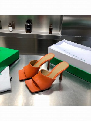 Bottega Venta Leather mules with a squared sole heel 9cm 2021 Collection 14
