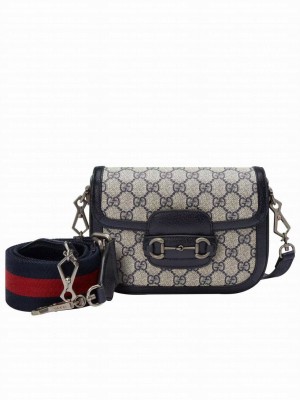 Gucci Horsebit 1955 GG Mini Bag 658574 Dark Blue