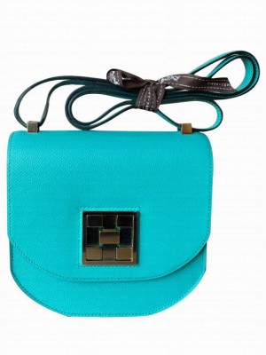 Hermes Mosaique Au 24 Mini Casaque Bag Light Blue