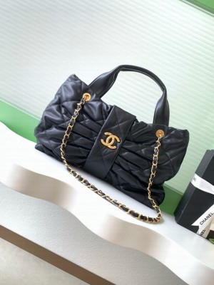 Chanel Shiny Lambskin Bow bag AS5851 black