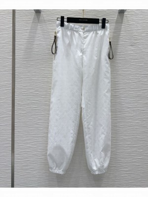 Louis Vuitton Women's Shiny Monogram Jogging Pants White