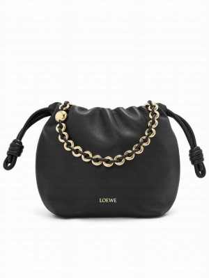Loewe Mini Flamenco Purse Bag In Mellow Nappa Lambskin Black