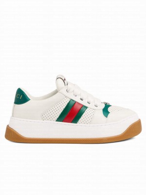 Gucci Unisex Screener Trainer With Web 771880 Green