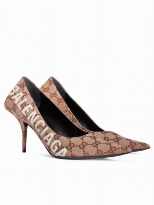 Gucci Women's The Hacker Project Square Knife Pump Apricot