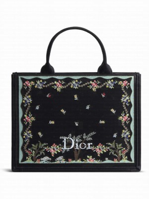 Christian Dior Dioramour Medium Dior Book Tote With Strap M1354 Black