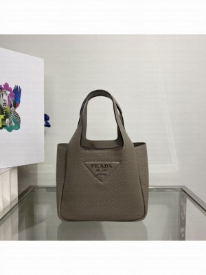 Prada Leather handbag 1BA349 dark gray