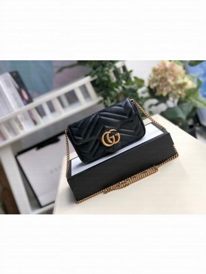 Gucci Mini Marmont Shoulder Bag 16cm 476433 Calfskin Leather Spring/Summer 2020 Collection, Black
