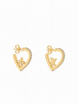 Louis Vuitton Women's My LV Love Earrings M01616 Golden