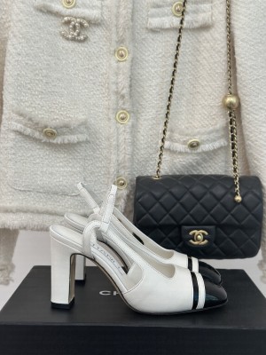 Chanel Suede & Metallic Calfskin Slingback Pumps 2024 06