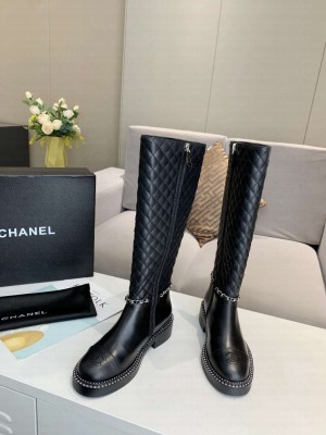 Chanel Calfskin Black Long Boots 06 2021 Collection