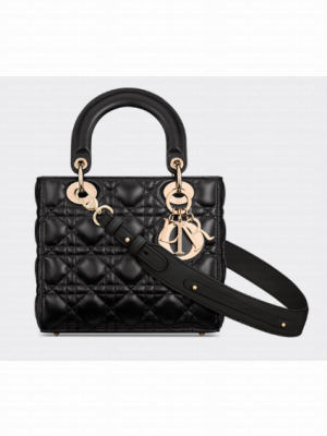 SMALL LADY DIOR MY ABCDIOR BAG Cannage Lambskin M0538ONG black