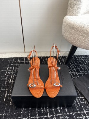 Alexander Wang dome 65 water snake strappy slide sandal 2024 Orange
