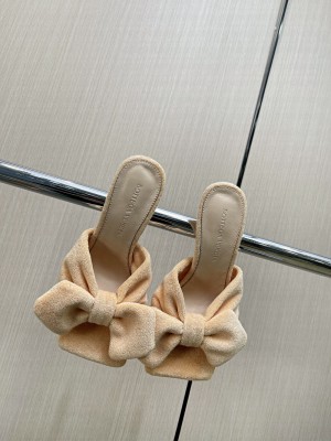 BOTTEGA VENETA HEEL 9CM EASY TOWEL BOW MULE SANDALS 2022 Collection