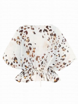 Zimmermann Women's Acacia Draw Waist Top Cream