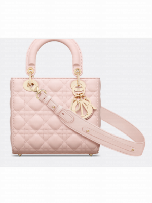 Small Lady Dior My ABCDior Bag Powder Pink Cannage Lambskin M0538ONG