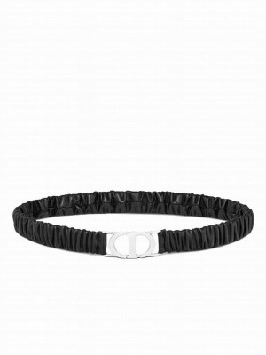 Christian Dior 30 Montaigne Stretch Belt Black