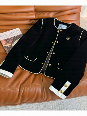 Prada Women's Velvet Jacket Black