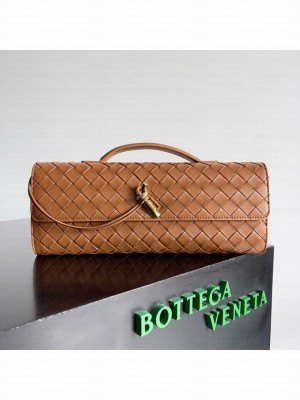 Bottega Veneta Long Clutch Andiamo With Handle 741511 brown