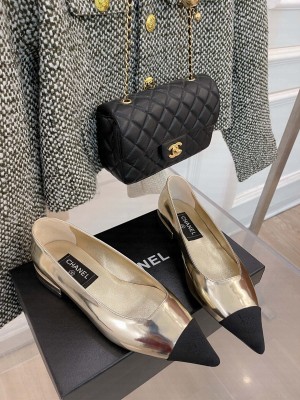 Chanel 2.5cm Lambskin Leather Falt Gold Spring 2022 Collection