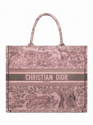 Christian Dior Large Dior Book Tote Pink