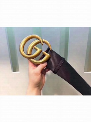 Gucci Wide Belt Double G Calfskin Leather Fall/Winter 2017 Collection, Black