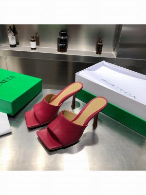 Bottega Venta Leather mules with a squared sole heel 9cm 2021 Collection 01