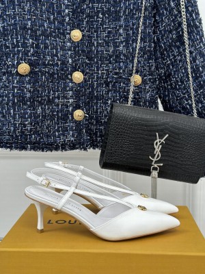 Louis Vuitton 1ACLE0 Stellar 6.5cm Patent leather Slingback Pump White