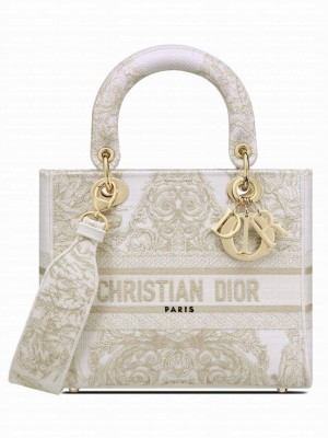 Christian Dior Medium Lady D-Lite Bag Golden