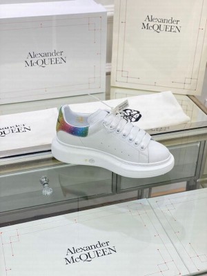 Alexander McQueen Oversized Platform Lace Up Creeper Sneakers Spring/Summer 2020 Collection, Glitter Multicolor