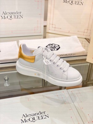 Alexander McQueen Oversized Platform Lace Up Creeper Sneakers Spring/Summer 2020 Collection, Metallic Gold