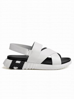 Hermes Unisex Electric Sandal White