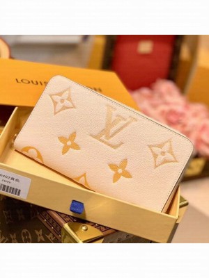Louis Vuitton Gradient Monogram Leather Zippy Wallet M80402 Yellow 2021 Collection