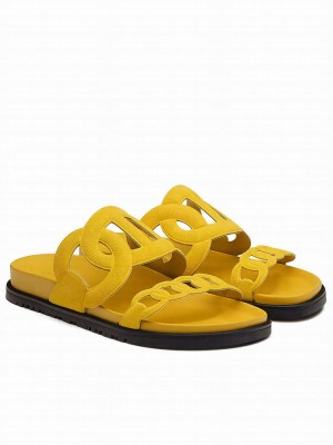 Hermes Unisex Extra Sandal Yellow