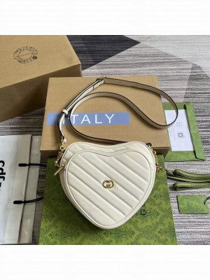 GUCCI GG MARMONT SMALL SHOULDER BAG 751628 WHITE