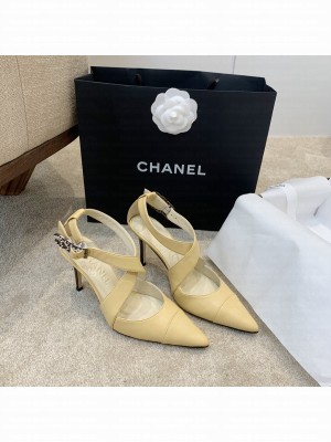Chanel Lambskin Pumps 2021 Collection,Beige