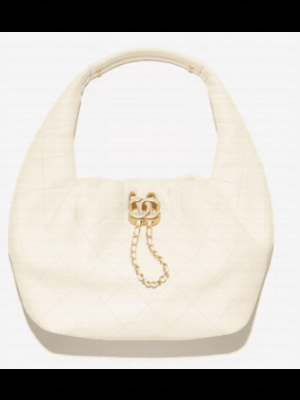 CHANEL Hobo Handbag AS5976 Light Beige