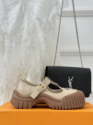 Louis Vuitton Ruby Flat Derby Mary Jane Shoes in Glazed Leather 2023 017