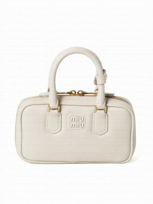 Miumiu Arcadie Leather Mini-bag Cream