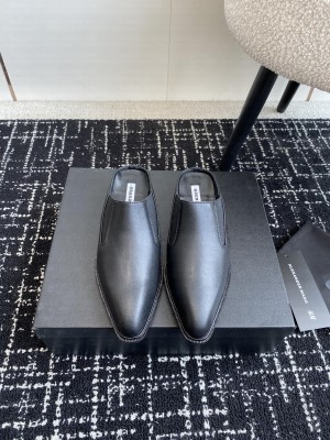 Alexander Wang 3cm Calfskin Pointed Mule Black
