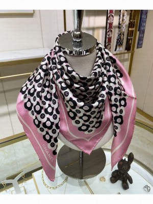 Chanel Women's Square Scarf Pink