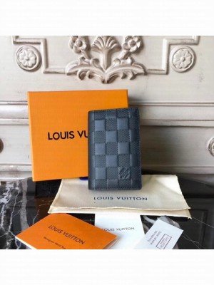 Louis Vuitton Pocket Organiser 7cm Damier Infini Canvas Fall/Winter 2017 Collection N63197, Onyx