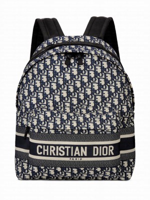 Christian Dior Diortravel Backpack Dark Blue