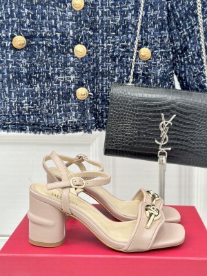 Valentino VLogo The Bold Edition 7cm Sandals nude